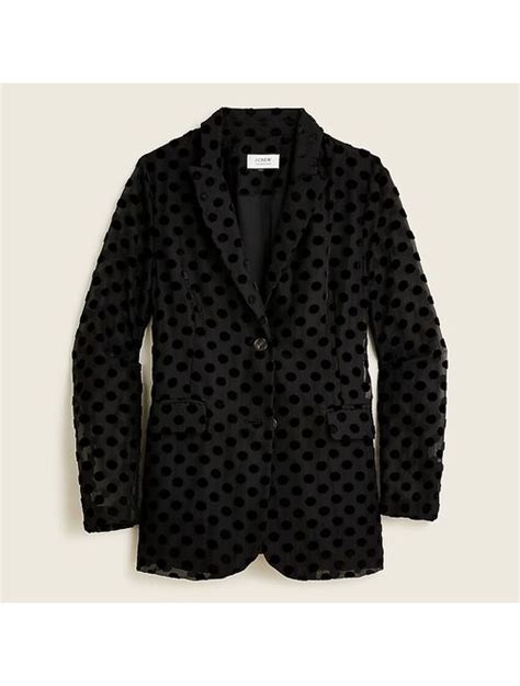 Buy Jcrew Women Long Parke Blazer In Velvet Dot Online Topofstyle