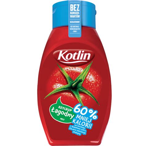 KOTLIN Ketchup łagodny 60 kalorii mniej 450g Pakomarket