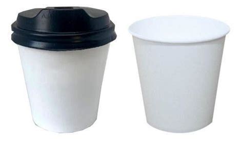 480 Copos De Papel Café C tampa 100 Ml Branco Biodegradável SANDRA