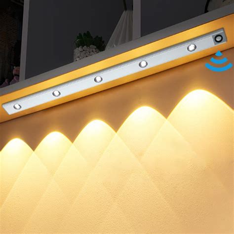 Under Cabinet Lights Led Rechargeable Battery Operated Motion Sensor Light Magnetic Dimmable