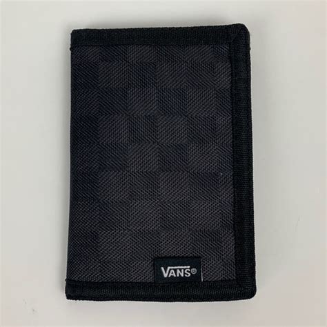 Vans Checkered Wallet Cards Cash Coins Black Gem