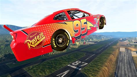 Lightning Mcqueen Mega Ramp Jumping Beamng Drive Gameplay Live