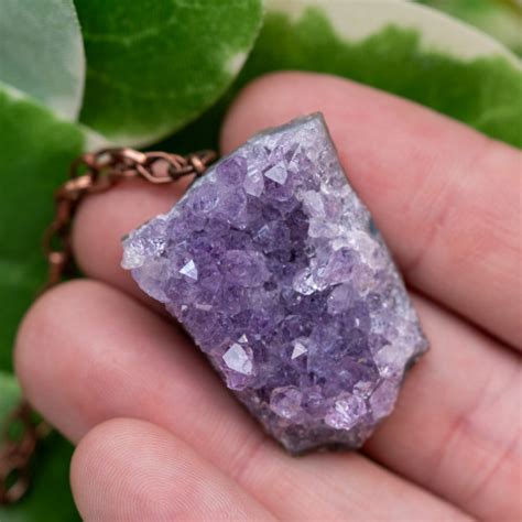 Raw Amethyst Necklace The Crystal Council