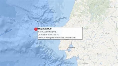 Sismo De Na Escala De Richter Epicentro Ao Largo De Peniche