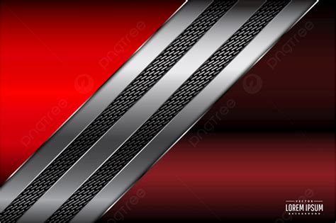 Red Metal Background With Carbon Fiber Dark Space Vector Illustration