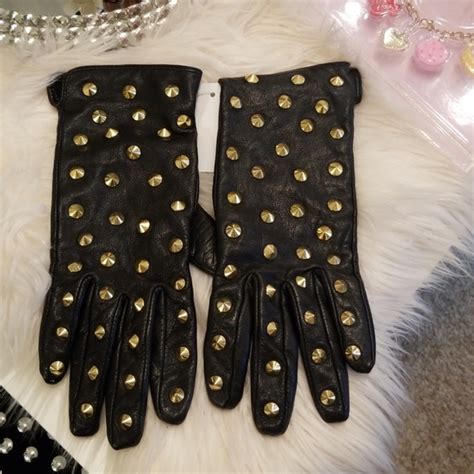 None Accessories Studded Leather Gloves Poshmark