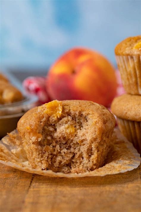 Peach Muffins Recipe Dinner Then Dessert