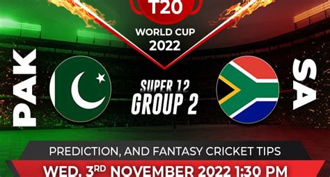 Pakistan Vs South Africa T20 World Cup 2022