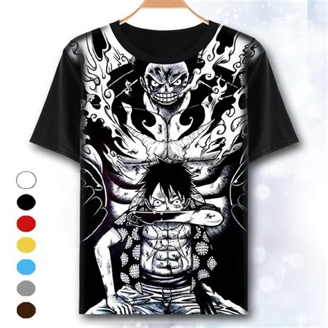 Xhtwcy One Piece T Shirt Luffy Straw Hat Japanese Anime T Shirts O