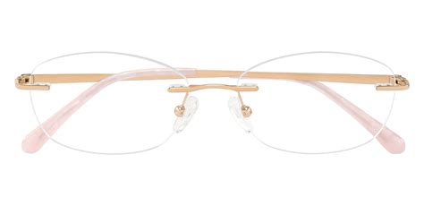 Glendora Rimless Prescription Glasses Rose Gold Women S Eyeglasses Payne Glasses