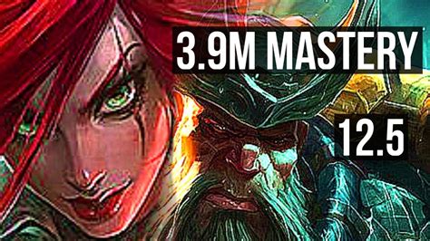 KATARINA Vs GANGPLANK MID 3 9M Mastery 10 Solo Kills Quadra 600