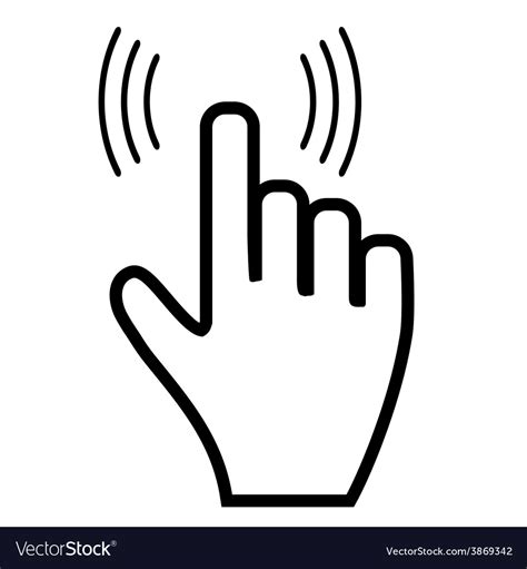 Click Hand Icon Pointer Royalty Free Vector Image