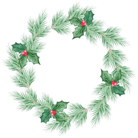 Pin By Ruth Josephson On Art Wreaths Christmas Wreath Illustration