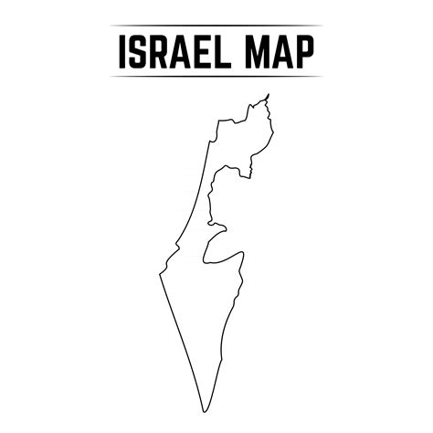 Outline Simple Map of Israel 2905460 Vector Art at Vecteezy