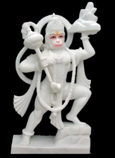 Marble Veer Hanuman Statue For Worship Size Inch Height At Rs