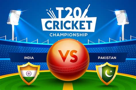 Premium Vector T20 Cricket Championship Concept India Vs Pakistan