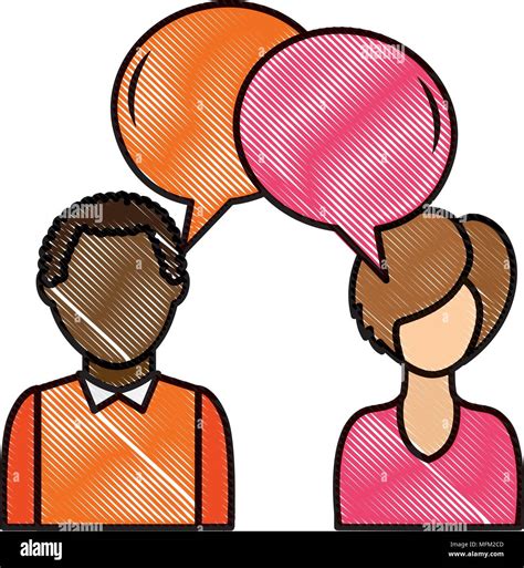 Dialog Between Man And Woman With Text Bubbles Stock Vector Image Art