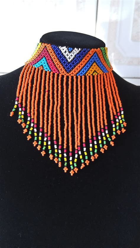 On Sale Zulu Beaded Choker Necklace African Choker Necklace Etsy