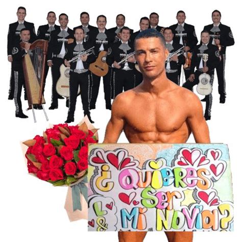 A Man Is Holding A Sign With Roses In Front Of Him And An Image Of The