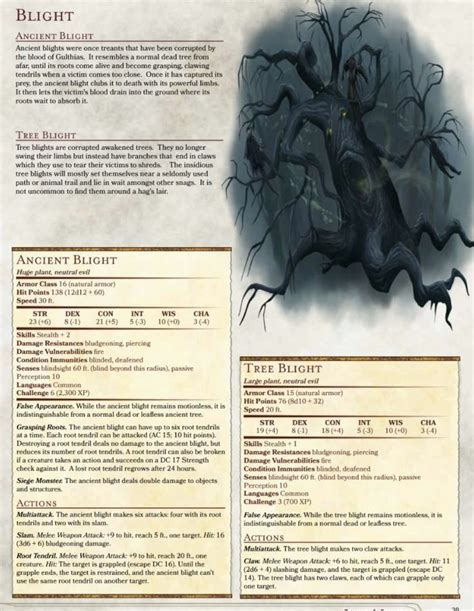 Ancient Blight & Tree Blight Dungeons And Dragons Rules, Dnd Dragons, Dungeons And Dragons ...