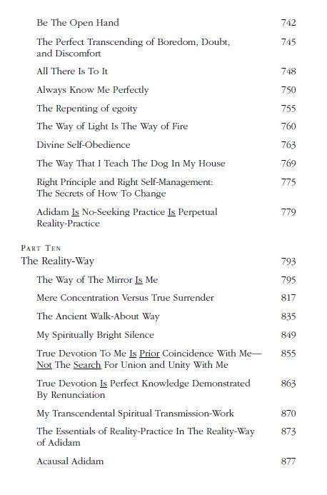 Table Of Contents The Aletheon Adi Da Samraj Beezone Library