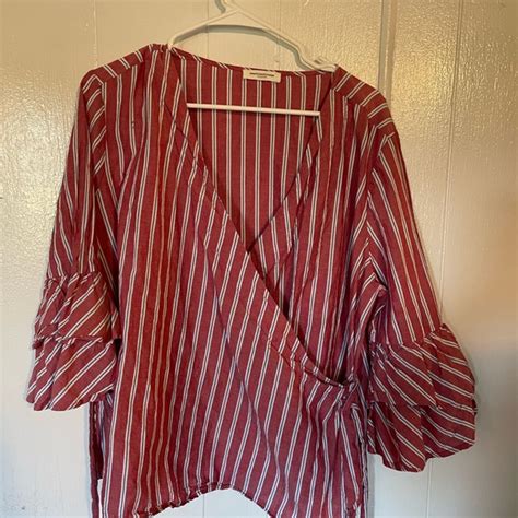 Beachlunchlounge Tops Beach Lunch Lounge Womens Wrap Blouse No Size