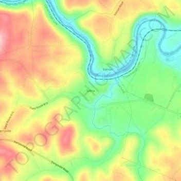 Salina topographic map, elevation, terrain