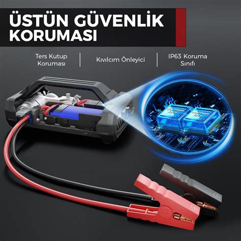 LOKITHOR JA301 12V 2000Amp Li Polimer Akıllı Akü Takviye Pompa