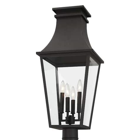 Minka Lavery Gloucester 4 Light Black Aluminum Hardwired Outdoor