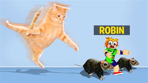 Vida De Rato Por Dia Escape Do Gato Gigante No Roblox Youtube