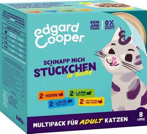 Edgard Cooper Nassfutter Katze Mit Huhn Lachs Lamm Truthahn In