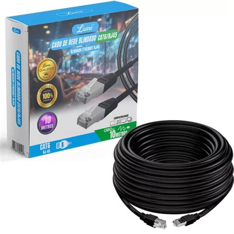 Cabo De Rede Blindado Ethernet Rj Cat Ultra Velocidade Metros