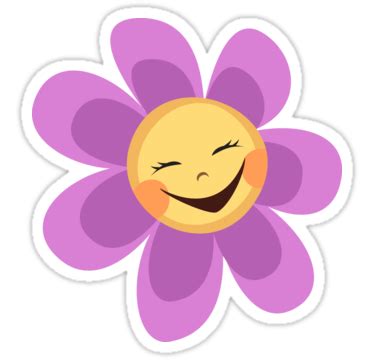 Cute Happy Flower Sticker By Mhea Happy Flowers Fun Stickers Stickers