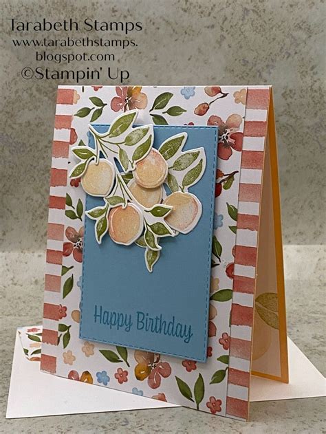 Stampin Up Sweet As A Peach Birthday Card Stampin Up Birthday Cards