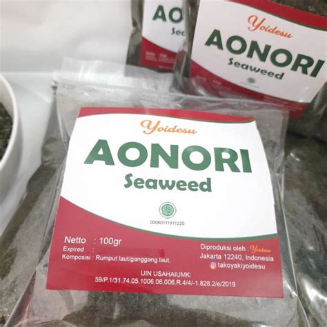 Jual Aonori Gram Nori Bubuk Seaweed Ao Nori Rumput Laut