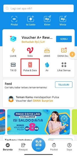 Cara Beli Pulsa Di DANA Yang Mudah Murah Dan Praktis Rancah Post