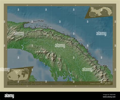 Kuna Yala territorio indígena de Panamá Mapa de elevación coloreado