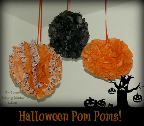 We Love Being Moms!: Halloween Pom Poms!