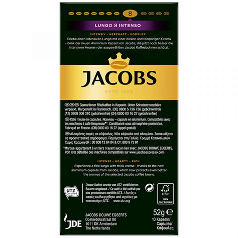 JACOBS Lungo Intenso Kάψουλες Συμβατές Με Μηχανές Nespresso 10τεμ