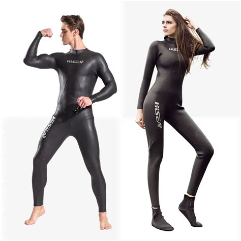 Hisea 3mm Women Men Neoprene Wetsuit Color Stitching Surf Diving