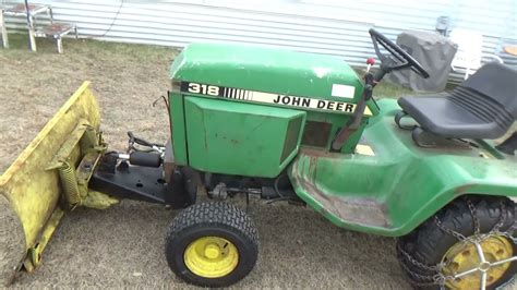 John Deere 318 Snow Plow Set Up Youtube