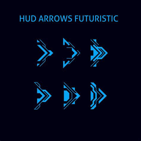 Hud Futuristic Arrows And Navigation Pointers Interface And Navigation