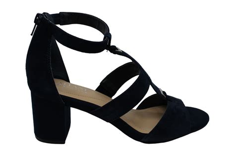 Alfani Womens Eliana Suede Open Toe Special Occasion Navy Blue Size 6