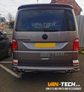 VW Transporter T6 Rear Tailgate Bumper Diffuser Splitter