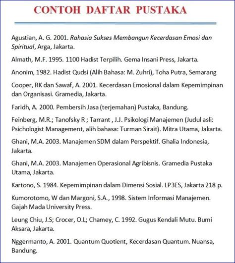 membuat daftar pustaka dilengkapi  contoh