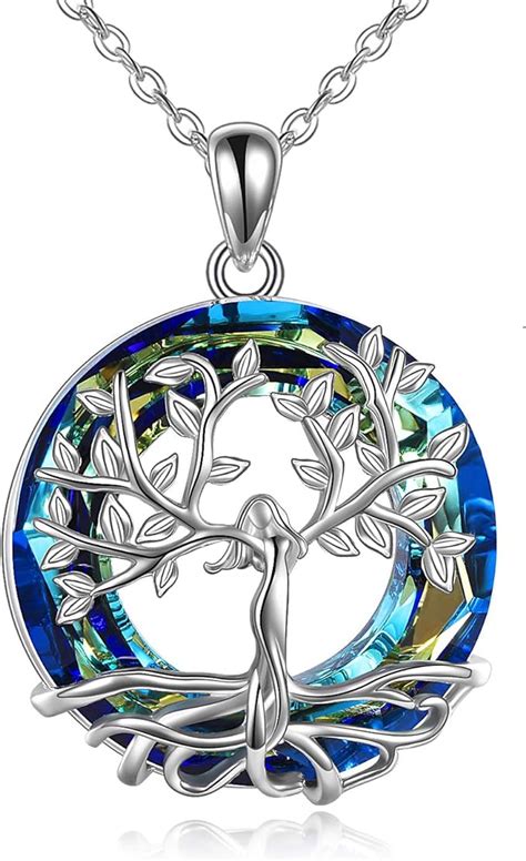 Aoboco Tree Of Life Necklace For Women Sterling Silver Pendant With