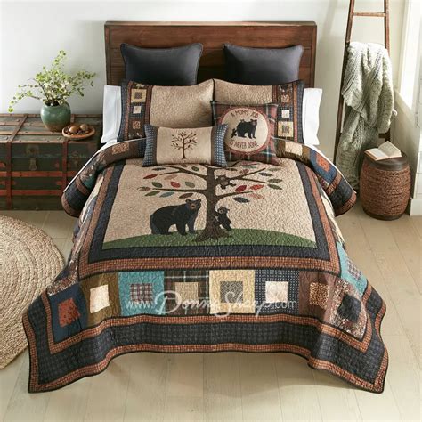 donna sharp tree  love bear design quilt set donna sharp