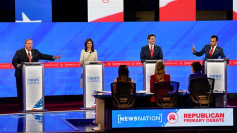 Christie Haley Ramaswamy And Desantis Face Off In Republican Debate