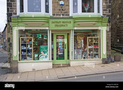 Pateley Bridge Pharmacy, Pateley Bridge, North Yorkshire Stock Photo ...