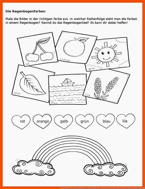 arbeitsblaetter farben kindergarten kindergarten arbeitsblaetter